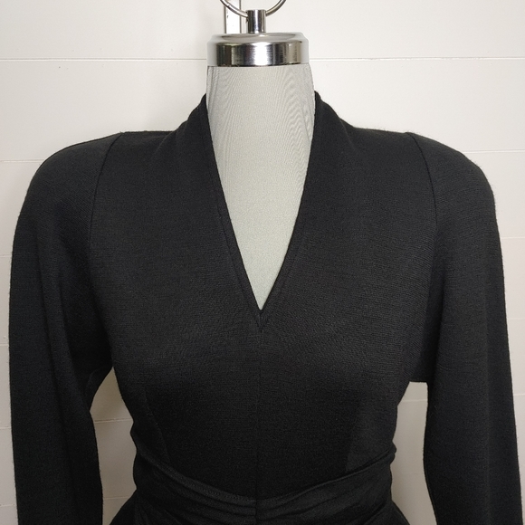 Vintage Dona Daphne wool peplum dress size 6 - Picture 2 of 16